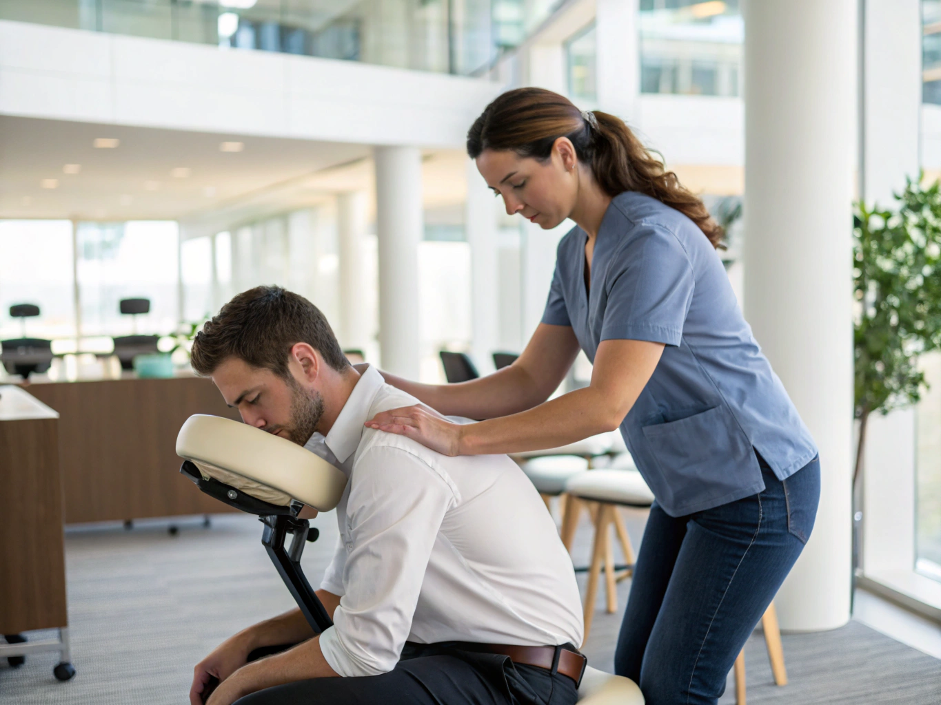 Ergonomic recovery and soft tissue treatment area